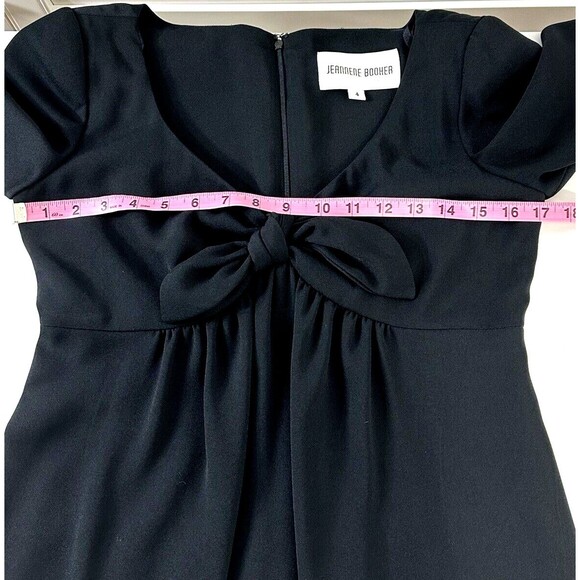 Jeannene Booher Dress Womens Sz 4 Lined Pullover Twist-Tie Front Back Zip Black - Picture 10 of 12